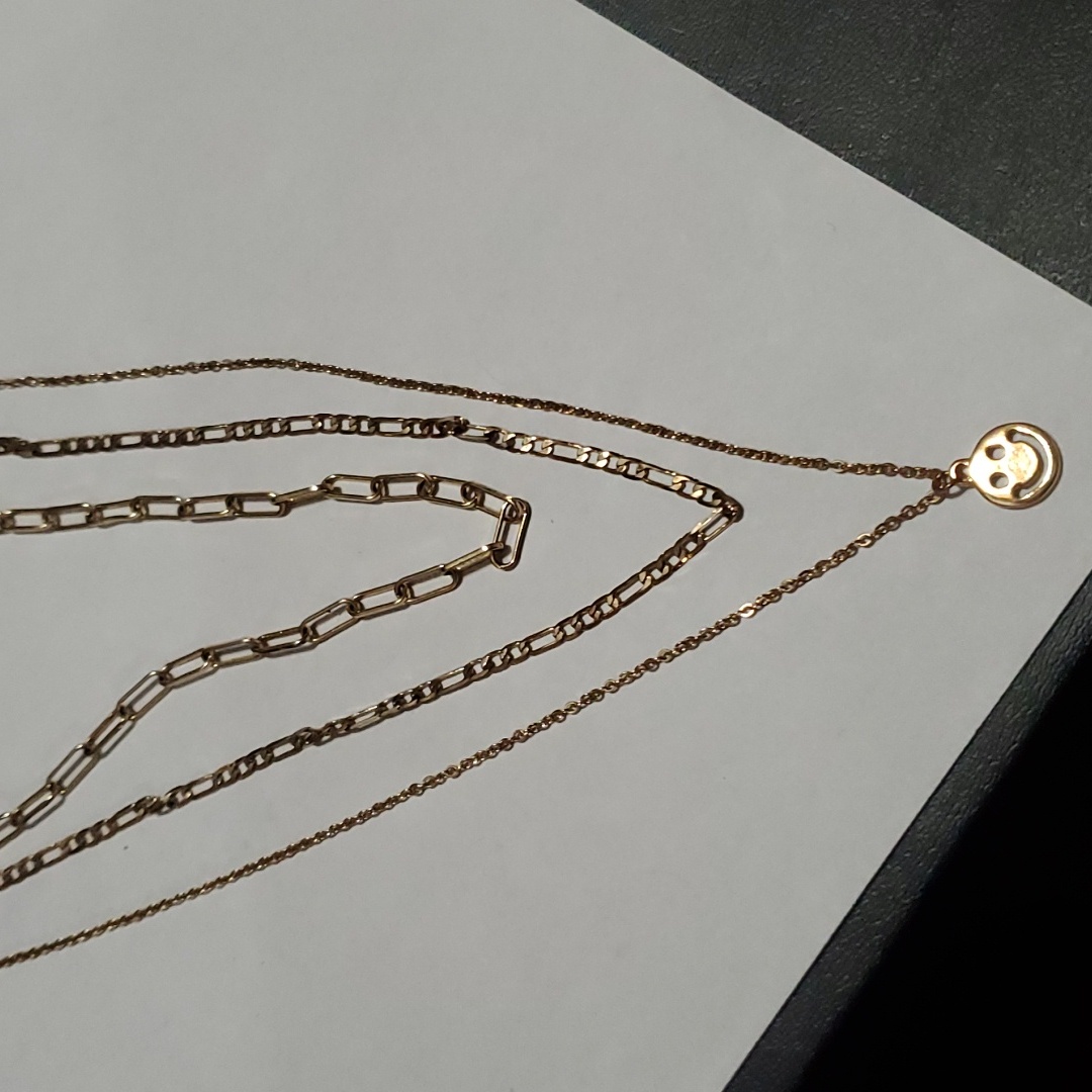 Smiley Face 3 Strand Necklace